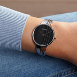  Shop Authentic Calvin Klein Drift Black Dial Silver Steel Strap Watch for Women - K6S2N111 - Luxxuri