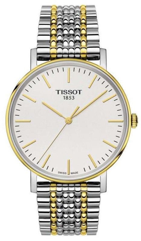  Shop Authentic Tissot Everytime Medium White Dial Two Tone Mesh Bracelet Watch For Men - T109.410.22.031.00 - Luxxuri