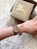  Shop Authentic Burberry The Classic Quartz Grey Dial Grey Leather Strap Watch For Women - BU10119 - Luxxuri
