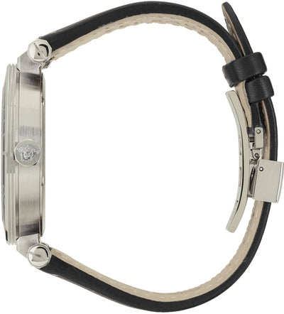  Shop Authentic Versace Greca Sport Quartz Black Dial Black Leather Strap Watch For Men - VEZ300221 - Luxxuri