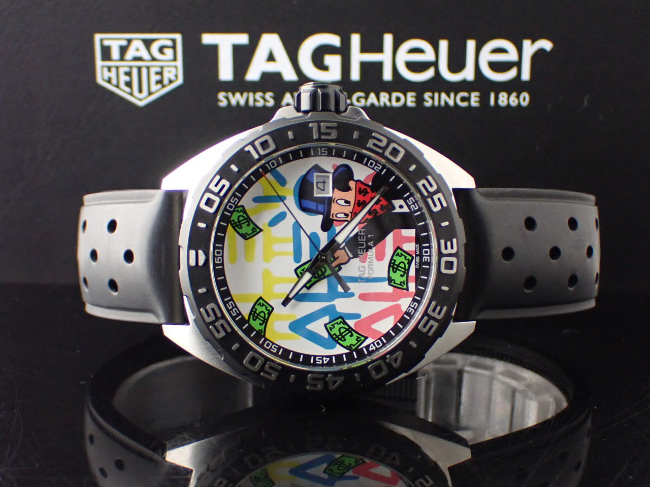  Shop Authentic Tag Heuer Formula 1 Alec Monopoly Special Edition Black Rubber Strap Watch for Men - WAZ1119.FT8023 - Luxxuri