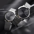  Shop Authentic Calvin Klein Minimal Black Dial Silver Mesh Bracelet Watch for Women - K3M22123 - Luxxuri