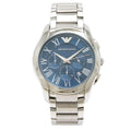  Shop Authentic Emporio Armani Chronograph Quartz Blue Dial Silver Steel Strap Watch For Men - AR11082 - Luxxuri