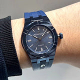  Shop Authentic Maurice Lacroix Automatic PVD Limited Edition Blue Dial Blue Silicon Strap Watch For Men - AI6007-PVC00-430-4 - Luxxuri