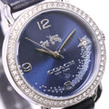 Coach Delancey Navy Blue Dial Blue Leather Strap Watch for Women - 14502668
