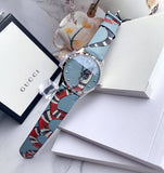  Shop Authentic Gucci G Timeless Quartz Blue Dial Blue Leather Strap Watch For Men - YA1264080 - Luxxuri