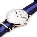  Shop Authentic Daniel Wellington Classic Swansea White Dial Two Tone Nylon Strap Watch For Women - 0504DW - Luxxuri