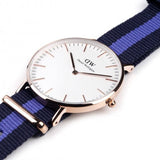  Shop Authentic Daniel Wellington Classic Swansea White Dial Two Tone Nylon Strap Watch For Women - 0504DW - Luxxuri
