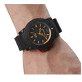 Emporio Armani Sportivo Quartz Black Dial Black Silicone Strap Watch For Men - AR5969