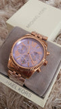  Shop Authentic Michael Kors Lexington Purple Dial Rose Gold Steel Strap Watch For Women - MK6207 - Luxxuri