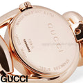  Shop Authentic Gucci Horsebit Collection Diamonds Mother of Pearl Dial Rose Gold Steel Strap Watch For Women - YA139508 - Luxxuri