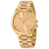  Shop Authentic Michael Kors Slim Runway Pink Dial Two Tone Steel Strap Watch for Women - MK3493 - Luxxuri
