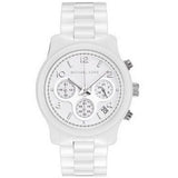  Shop Authentic Michael Kors Runway White Ceramic Dial White Steel Strap Watch for Women - MK5161 - Luxxuri