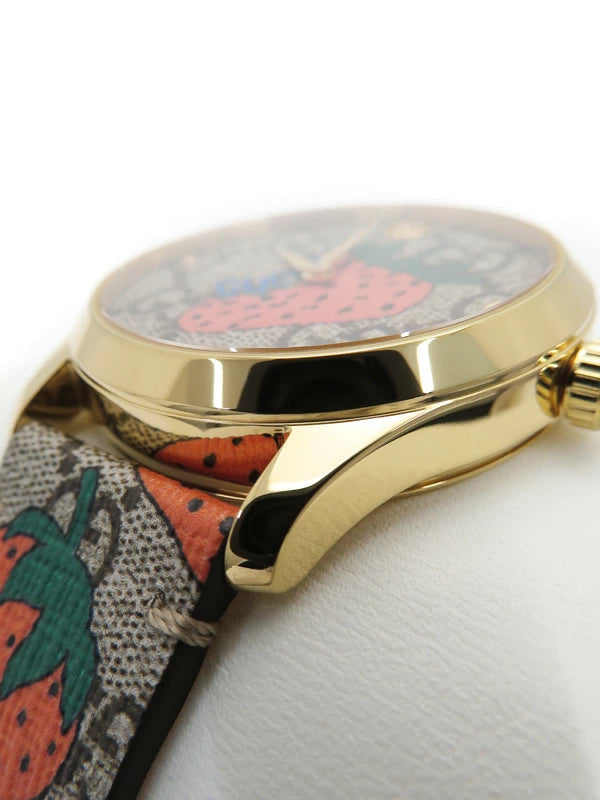  Shop Authentic Gucci G Timeless Brown Dial Brown Leather Strap Watch For Women - YA1264133 - Luxxuri