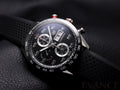  Shop Authentic Tag Heuer Carrera Chronograph Black Dial Black Rubber Strap Watch for Men - CBN2A1AA.FT6228 - Luxxuri