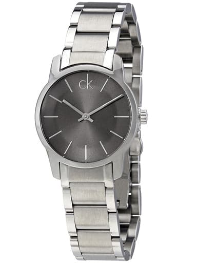  Shop Authentic Calvin Klein City Grey Dial Silver Steel Strap Watch for Women - K2G23161 - Luxxuri