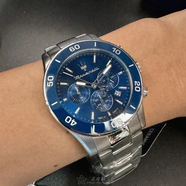  Shop Authentic Maserati Competizione Chronograph Blue Dial Silver Steel Strap Watch For Men - R8873600002 - Luxxuri