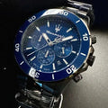  Shop Authentic Maserati Competizione Chronograph Blue Dial Black Steel Strap Watch For Men - R8873600005 - Luxxuri