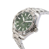  Shop Authentic Tag Heuer Aquaracer Calibre 5 Automatic Green Dial Silver Steel Strap Watch for Men - WAY2015.BA0927 - Luxxuri