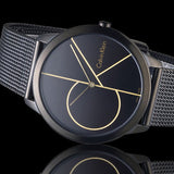  Shop Authentic Calvin Klein Minimal Black Dial Black Mesh Bracelet Watch for Men - K3M214X1 - Luxxuri