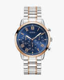  Shop Authentic Guess Hendrix Chronograph Blue Dial Two Tone Steel Strap Watch for Men - W1309G4 - Luxxuri