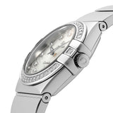  Shop Authentic Omega Constellation Quartz Diamonds Silver Dial Silver Steel Strap Watch for Women - 123.15.27.60.55.004 - Luxxuri