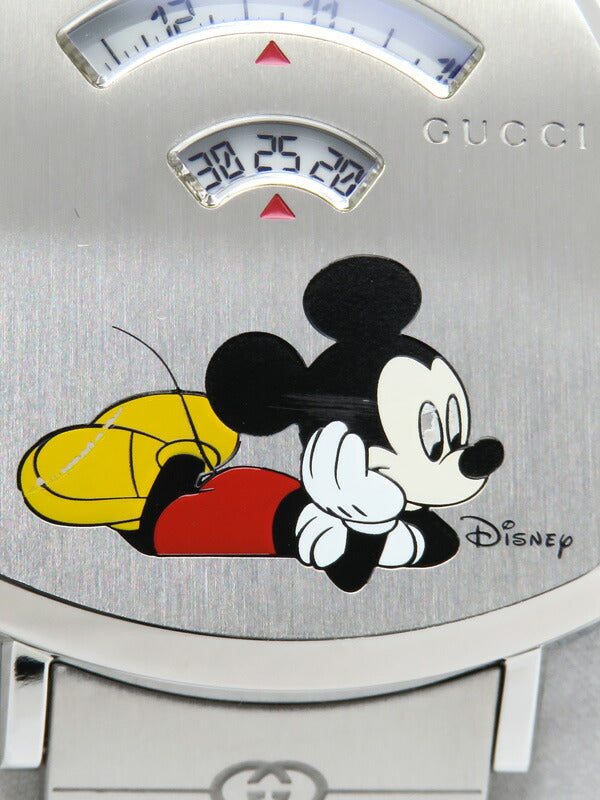  Shop Authentic Gucci Grip x Disney Quartz Silver Dial Silver Steel Strap Unisex Watch - YA157419 - Luxxuri