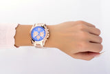  Shop Authentic Michael Kors Bradshaw Quartz Blue Dial Rose Gold Steel Strap Watch For Women - MK5951 - Luxxuri