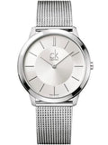  Shop Authentic Calvin Klein Minimal Silver Dial Silver Mesh Bracelet Watch for Men - K3M21126 - Luxxuri