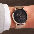  Shop Authentic Hugo Boss Integrity Black Dial Gold Mesh Bracelet Watch for Men - 1513808 - Luxxuri