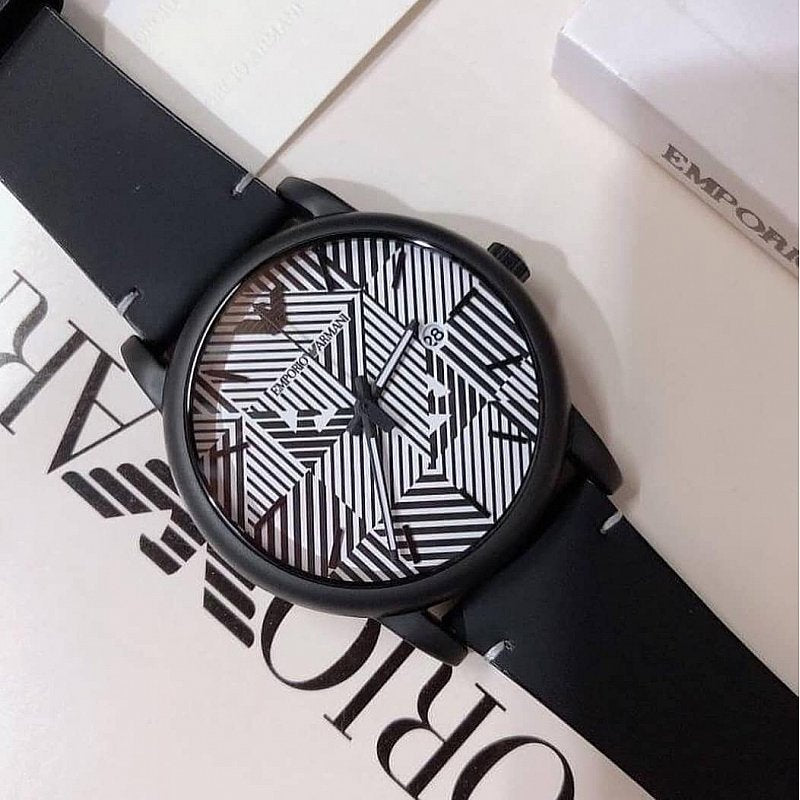  Shop Authentic Emporio Armani Luigi Quartz White Dial Black Rubber Strap Watch For Men - AR11136 - Luxxuri