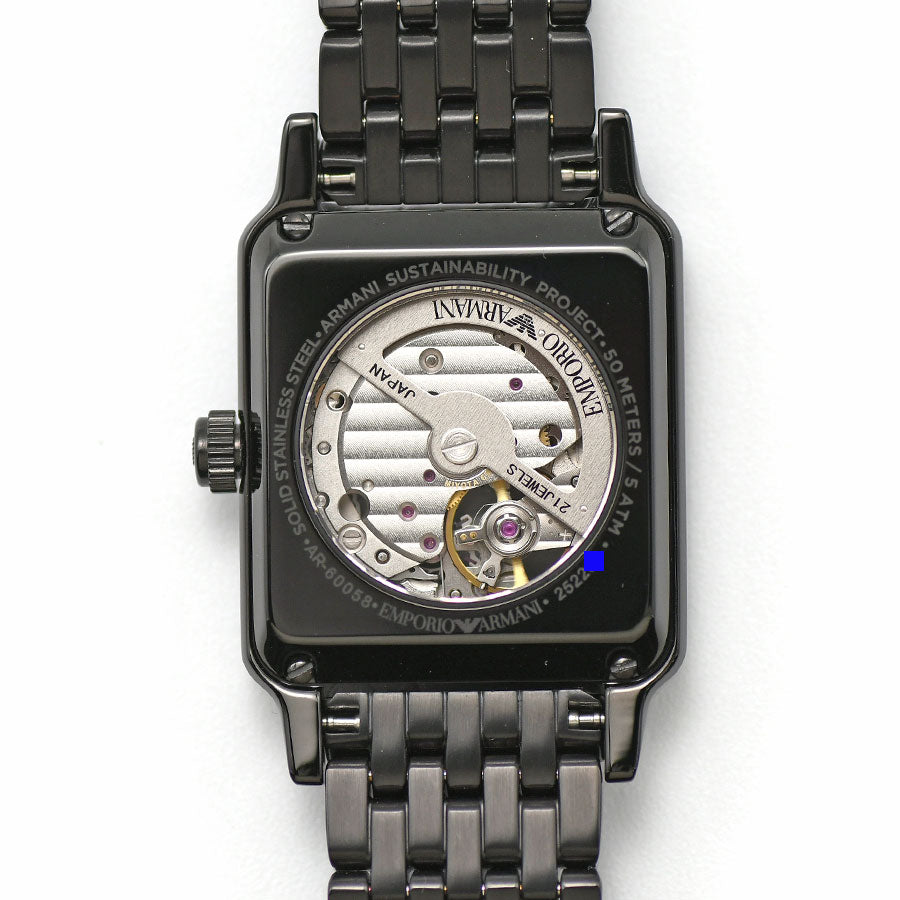  Shop Authentic Emporio Armani Meccanico Black Dial Black Steel Strap Watch For Men - AR60058 - Luxxuri