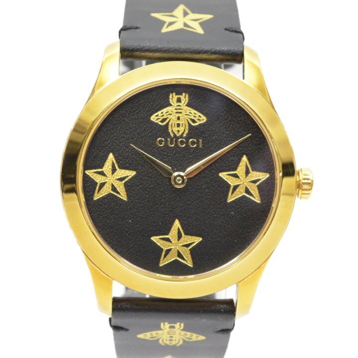  Shop Authentic Gucci G-Timeless Black Dial Black Leather Strap Watch For Women - YA1264055 - Luxxuri