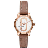  Shop Authentic Marc Jacobs Corie White Dial Brown Leather Strap Watch for Women - MJ1581 - Luxxuri