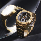  Shop Authentic Guess Headliner Multifunction Black Dial Gold Steel Strap Watch For Men - GW0572G2 - Luxxuri