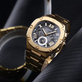  Shop Authentic Guess Headliner Multifunction Black Dial Gold Steel Strap Watch For Men - GW0572G2 - Luxxuri