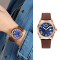  Shop Authentic Guess Connoisseur Blue Dial Brown Leather Strap Watch For Men - GW0353G2 - Luxxuri
