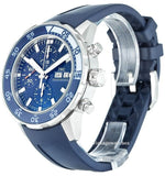  Shop Authentic IWC Aquatimer Chronograph Blue Dial Blue Rubber Strap Watch for Men - IW376711 - Luxxuri