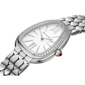  Shop Authentic Bvlgari Serpenti Seduttori Diamonds Silver Dial Silver Steel Strap Watch for Women - SERPENTI103361 - Luxxuri
