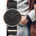  Shop Authentic Daniel Wellington Classic Cornwall Black Dial Black NATO Strap Watch For Women - DW00100150 - Luxxuri
