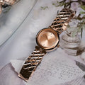  Shop Authentic Guess Rumour Quartz Rose Gold Dial Rose Gold Steel Strap Watch For Women - GW0613L3 - Luxxuri