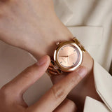  Shop Authentic Guess Rumour Quartz Rose Gold Dial Rose Gold Steel Strap Watch For Women - GW0613L3 - Luxxuri