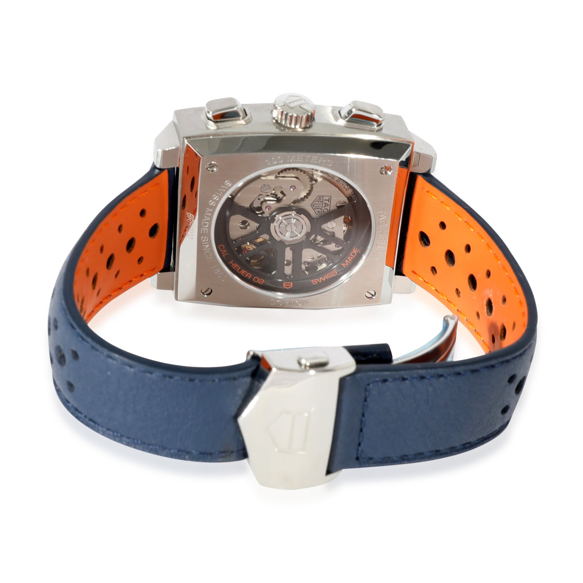  Shop Authentic Tag Heuer Monaco Gulf Automatic Chronograph Blue Dial Blue Leather Strap Watch for Men - CBL2115.FC6494 - Luxxuri