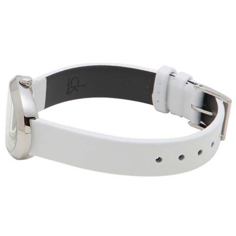  Shop Authentic Calvin Klein Incentive White Dial White Leather Strap Watch for Women - K3P231L6 - Luxxuri