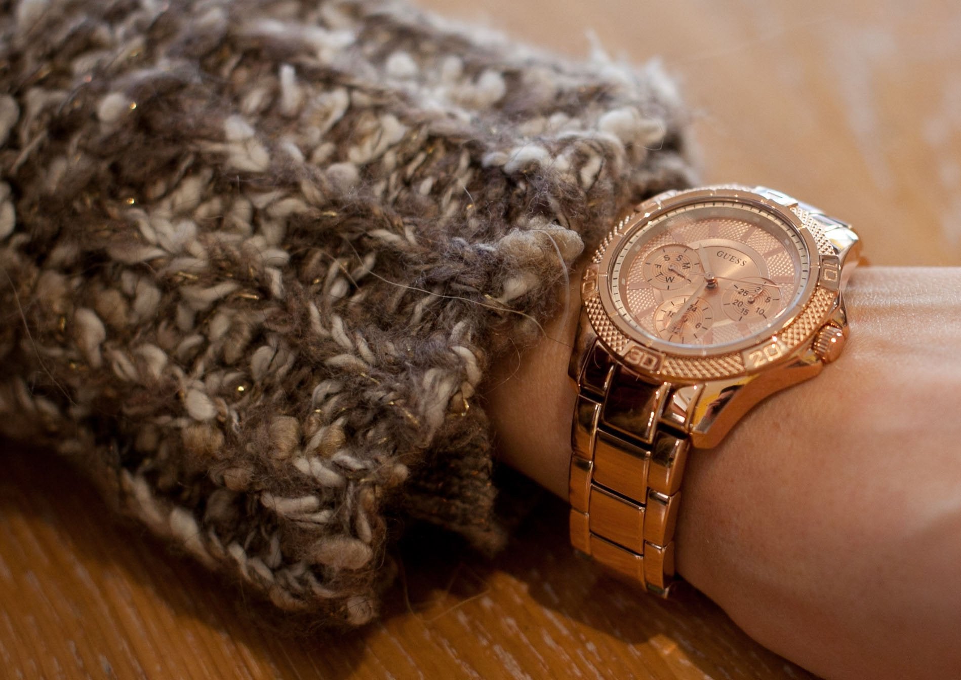 Guess Phantom Mini Rose Gold Dial Rose Gold Steel Strap Watch for Women - W0235L3