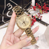  Shop Authentic Michael Kors Bradshaw Quartz Gold Dial Gold Steel Strap Watch For Women - MK6555 - Luxxuri