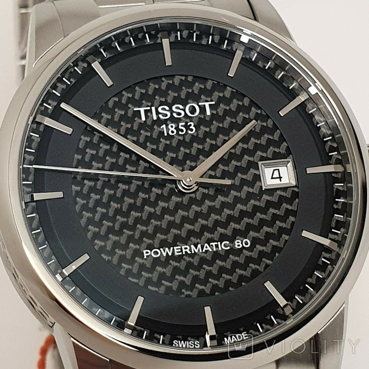  Shop Authentic Tissot Luxury Powermatic 80 Black Dial Silver Steel Strap Watch for Men - T086.407.11.201.02 - Luxxuri