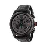  Shop Authentic Gucci G Timeless Quartz Chronograph Black Dial Black Leather Strap Watch For Men - YA126244 - Luxxuri