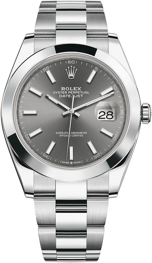  Shop Authentic Rolex Datejust 41 Oyster Grey Dial Oystersteel Strap Watch for Men - M126300-0007 - Luxxuri