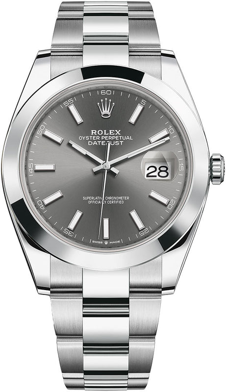  Shop Authentic Rolex Datejust 41 Oyster Grey Dial Oystersteel Strap Watch for Men - M126300-0007 - Luxxuri
